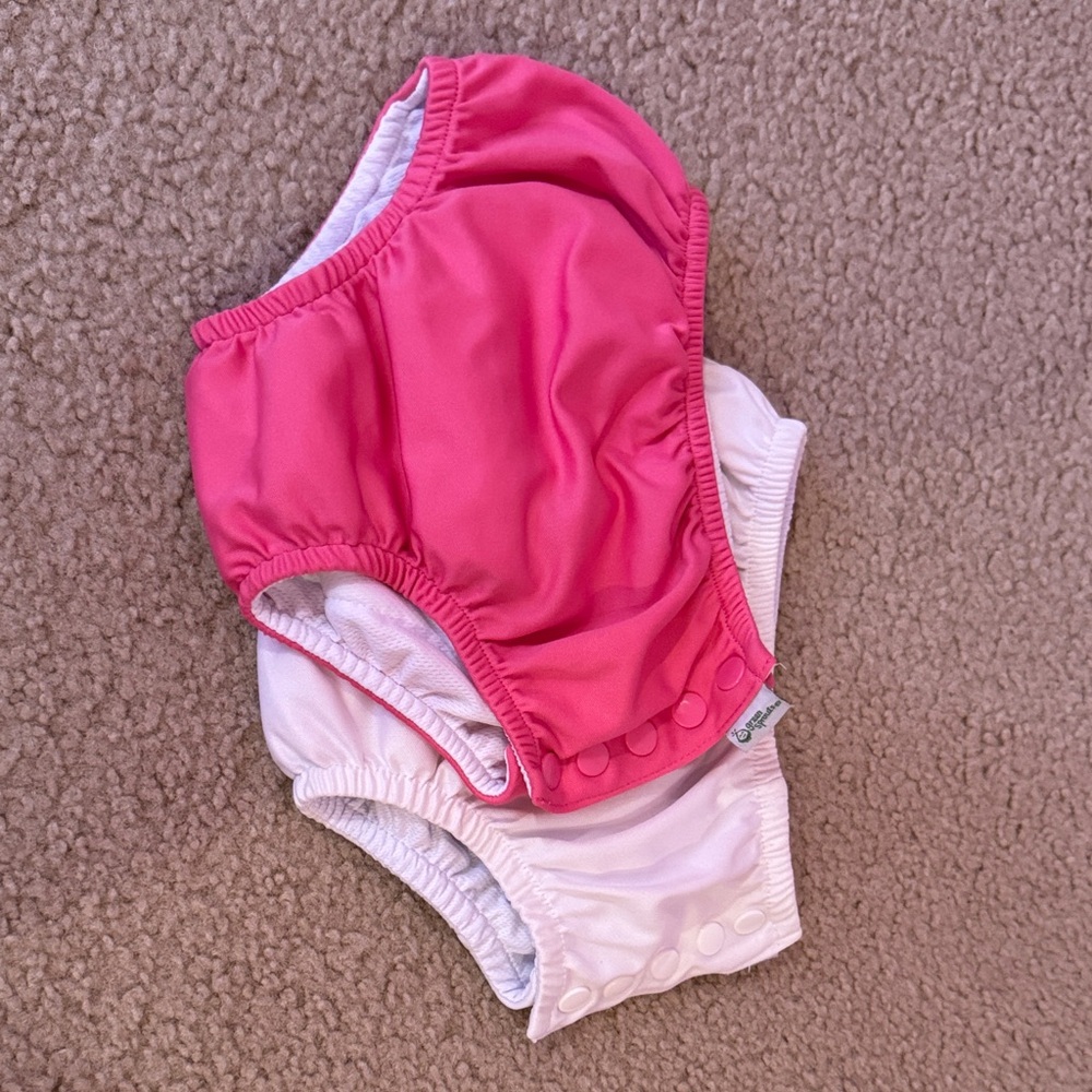 Vibrant Pink and White Diaper Covers